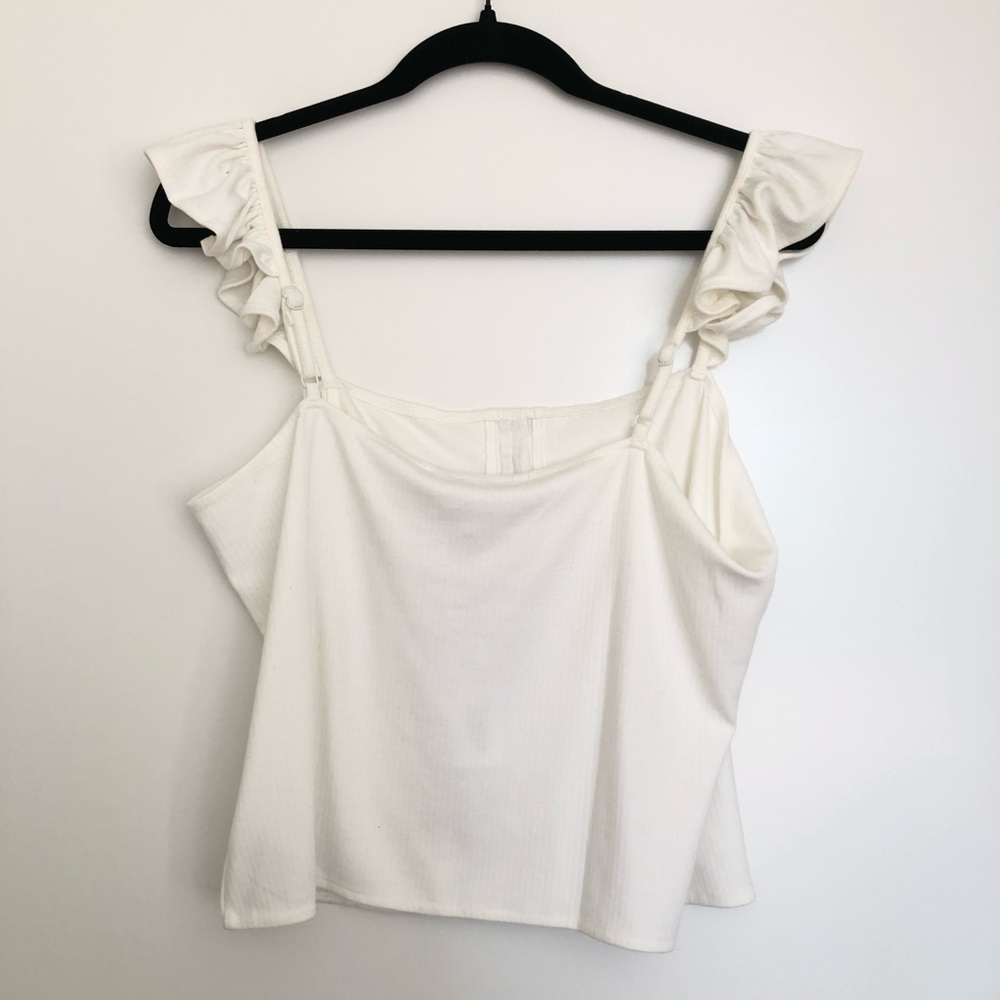 B.B. Dakota Steve Madden Flutter sleeve tank top from Anthropologie